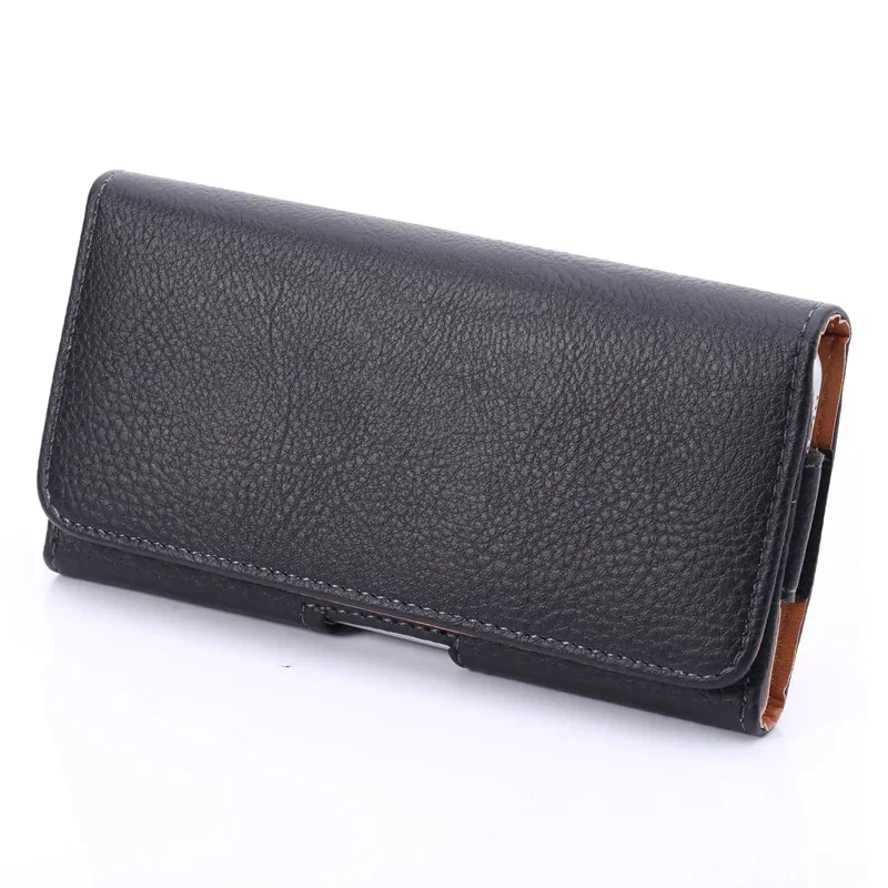 Luxurious Leather Vertical Phone Waist Bag with Magnetic Closure and Belt Clip