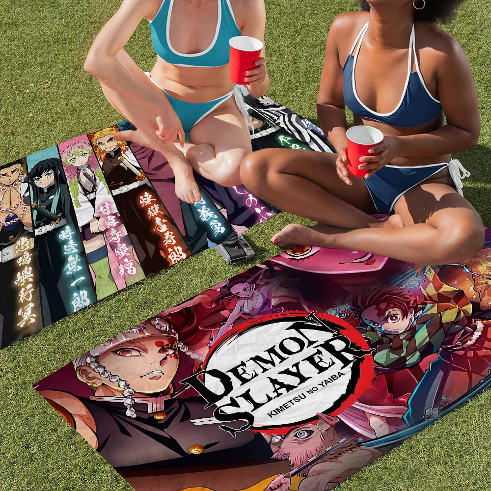 Demon Slayer Towel Microfiber Beach Towel Absorbent Quick dry Soft Yoga Swimming Resort Mountain Climbing Towel 6