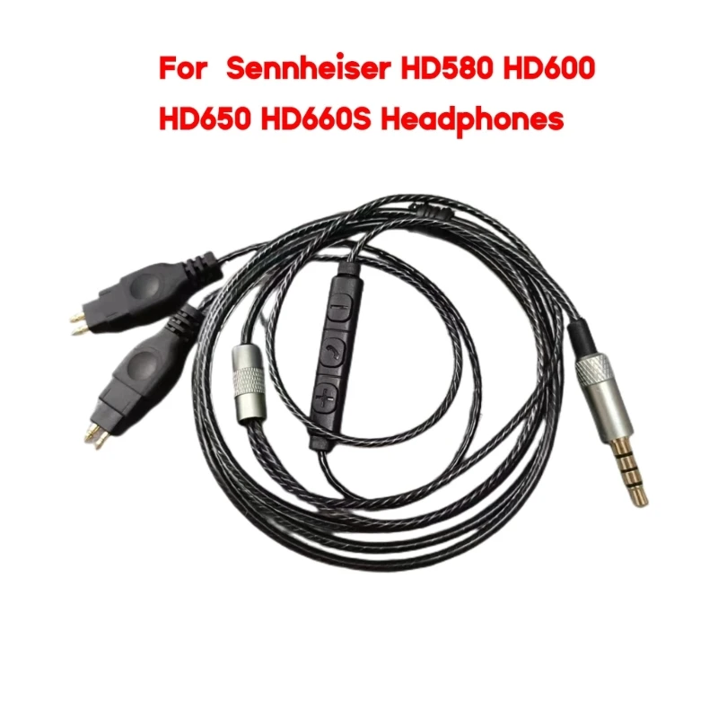 

Headphones Replacement Cable Upgrade Cable For Sennheiser HD580 HD600 HD650 Headphones Cable High-Quality PVC Material