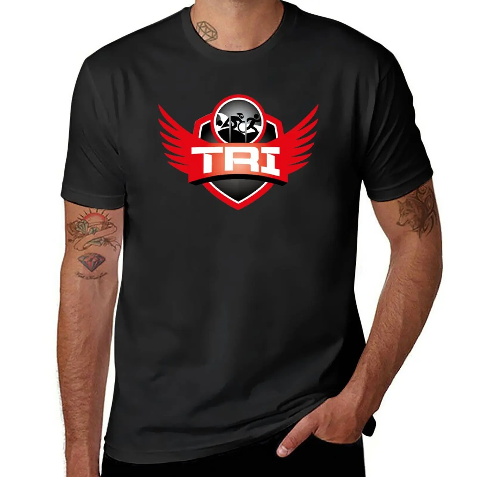 

New Tri, triathlon, swim, bike, run T-Shirt cute tops quick drying t-shirt mens graphic t-shirts anime