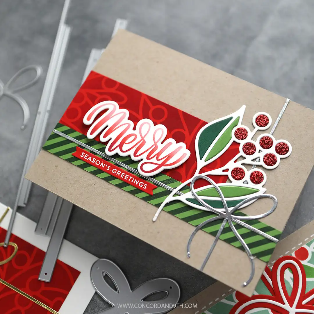 2024 Christmas Gift Bows Trees Metal Cutting Dies Clear Stamps Stencil For DIY Scrapbook Craft Decoration Embossing Template