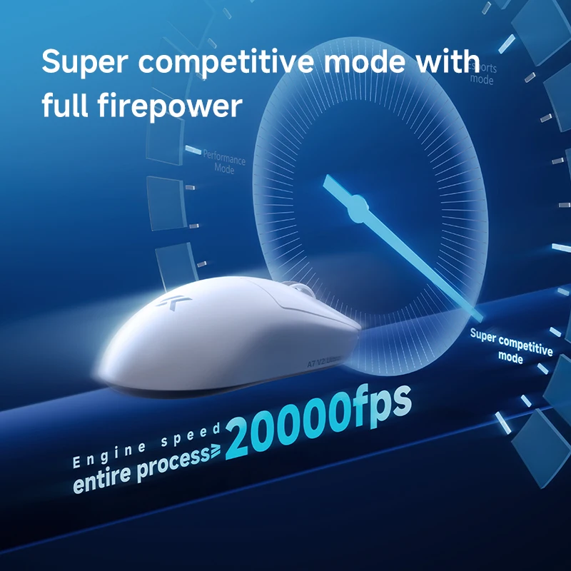 MCHOSE A7 V2 Ultra Gaming Mouse PAW3950Ti Super Sensor 20000FPS Tracking Accuracy 8kHz Polling Rate Low Latency Super Glide