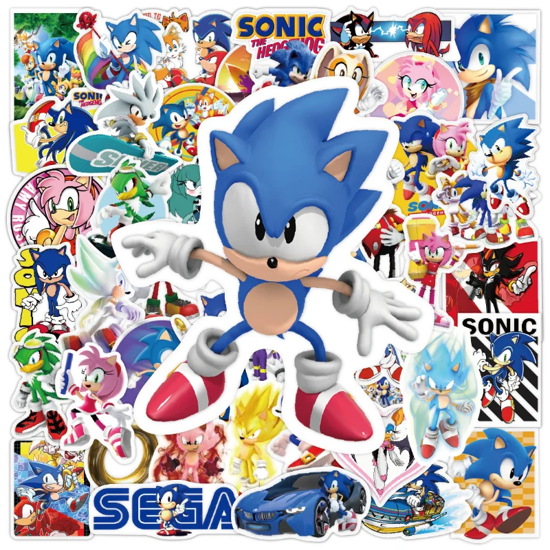 Sonic The Hedgehog Cartoon Graffiti Adesivos, Jogo Criativo, Periférico,  Mala, Decoração para Celular, Alto Valor, 51Pcs