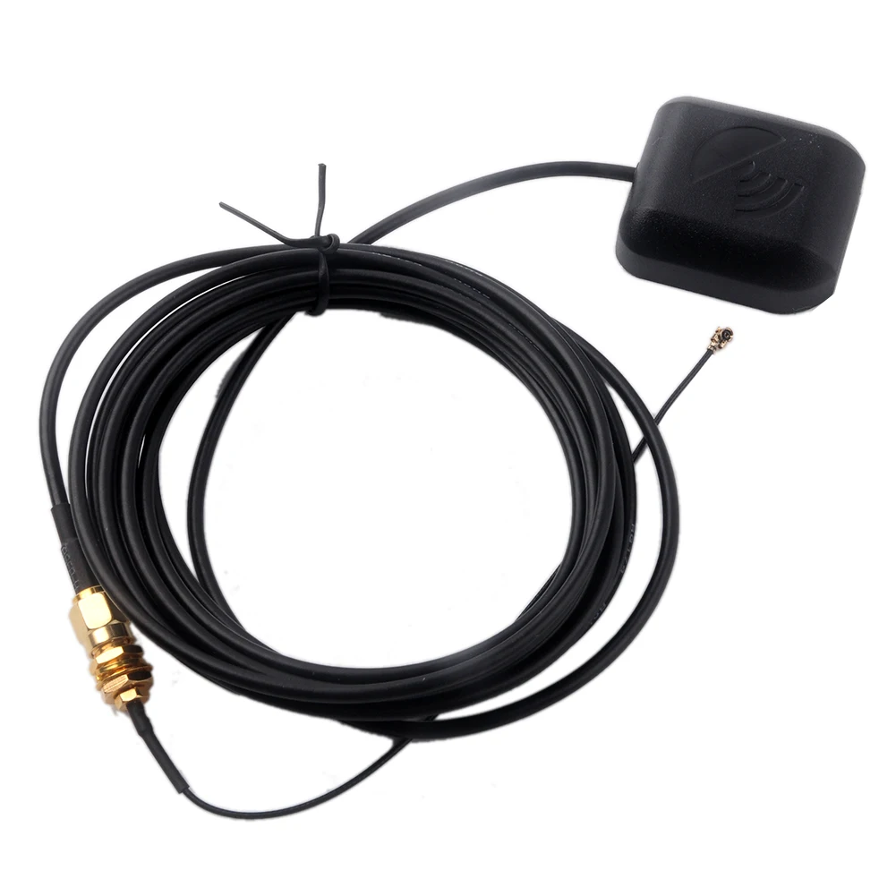 GPS 모듈 차량용 양방향 수신 증폭 신호 SMA용 GPS 안테나 28dB 이득, I-PEX-1 - SMA 암 안테나 어댑터 포함