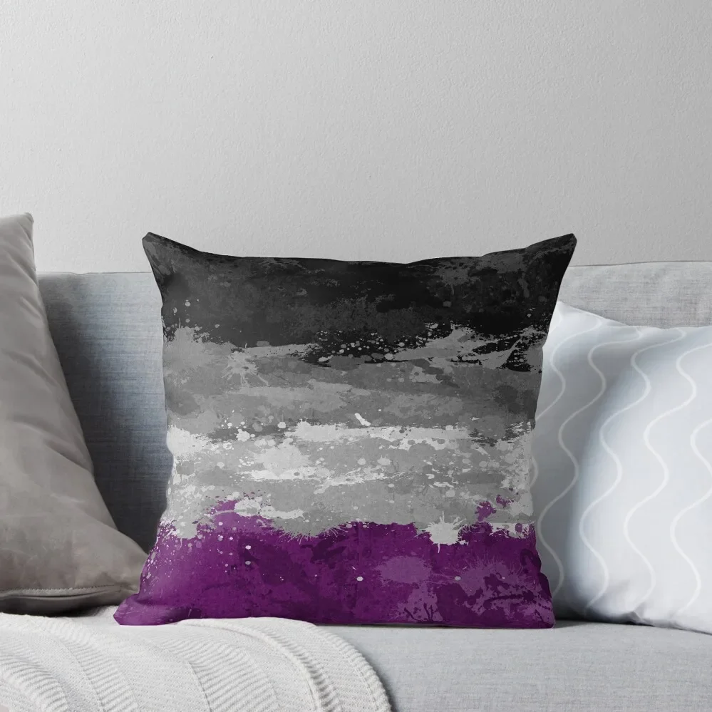 

Abstract Paint Splatter Asexual Pride Flag Pattern Throw Pillow Luxury Cushion Cover Cushions For Decorative Sofa bed pillows