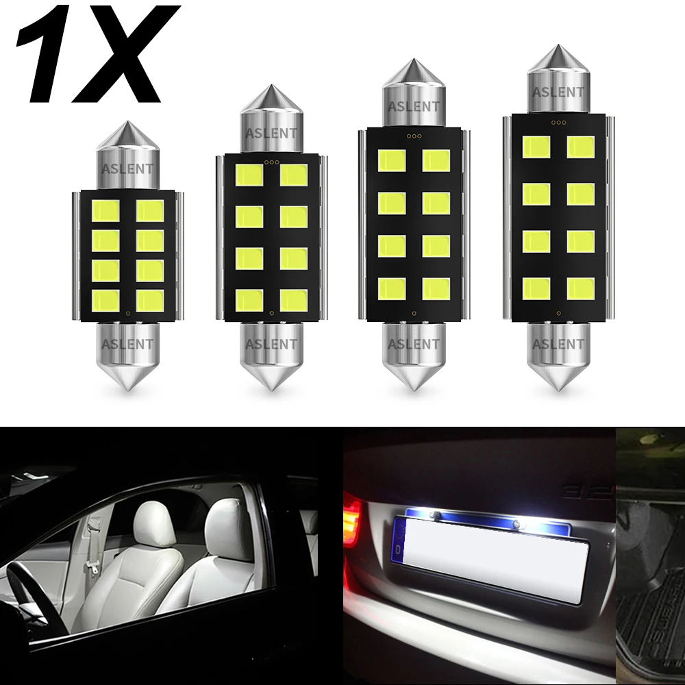 

1pcs Error Free 10x C5W C10W LED Bulb 31 36mm 39mm 42 Interior Reading Light Festoon Auto Dome License Plate Luggage Trunk Lamp