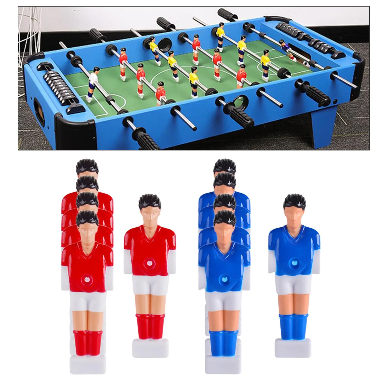 10 x Table Football Player Replacement Parts Foosball 5 Red+5 Blue Replacement Foosball Table Accessories Parts