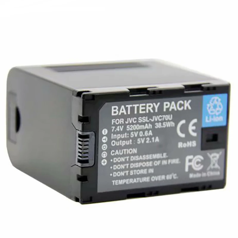 

1Pc 5200mAh SSL-JVC70U Camcorder Batteries with USB Output for GY-HM600 GY-HM650