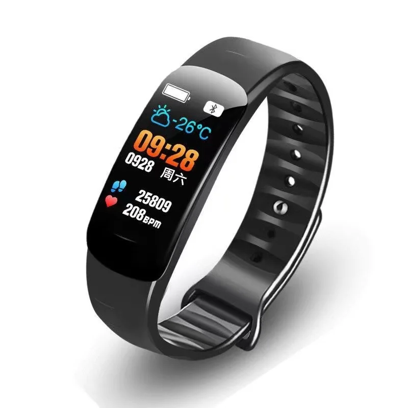 

C1 Plus Smart Band Men Women Bluetooth Step Counting Sports Bracelet Fitness Tracker Heart Rate Blood Pressure Sleep Smart Watch