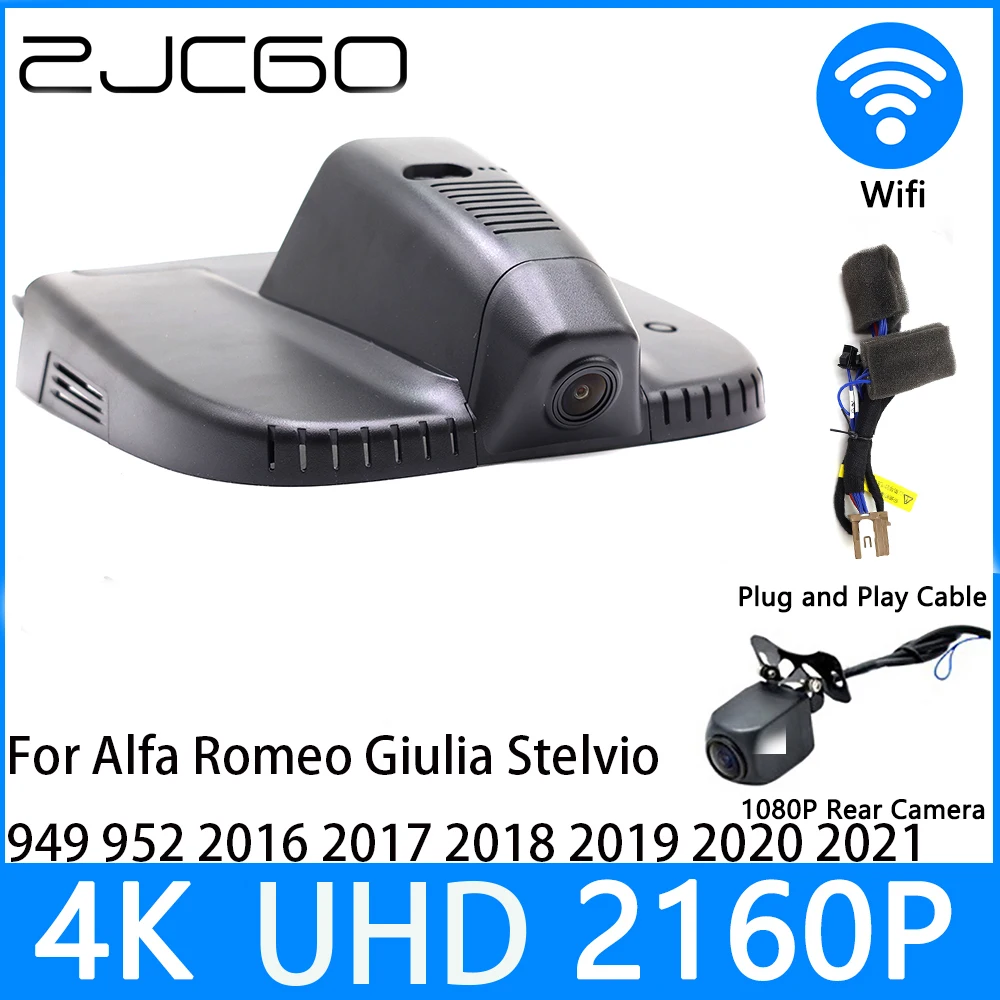 

ZJCGO Dash Cam 4K UHD 2160P Car Video Recorder DVR Night Vision for Alfa Romeo Giulia Stelvio 949 952 2016 2017 2018 2019 2020
