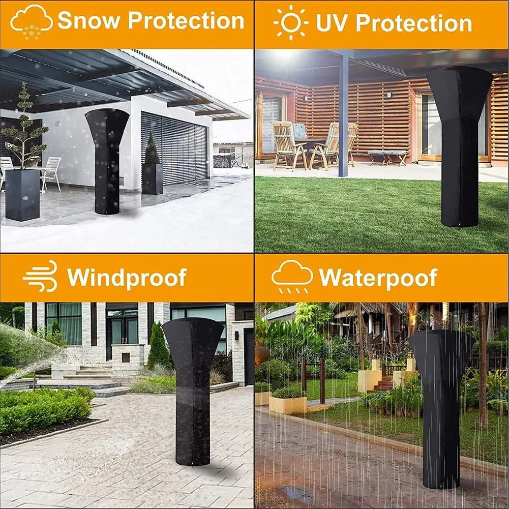 Patio Heater Cover Upgraded 420D Oxford Fabric Waterproof Wear-resistant Outdoor Garden Protector 87x 33 X 19 inch Wholesale