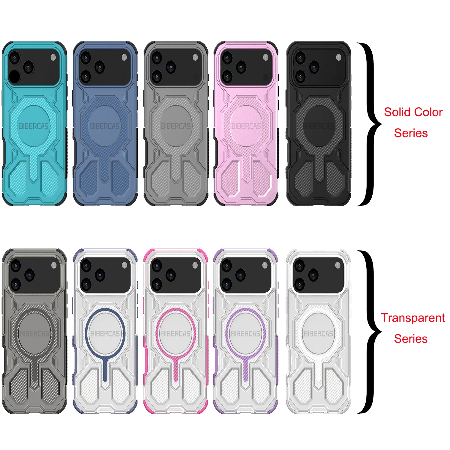 Translucent Frosted Phone Case with Magnetic Wireless Charging and Anti-Drop Protection