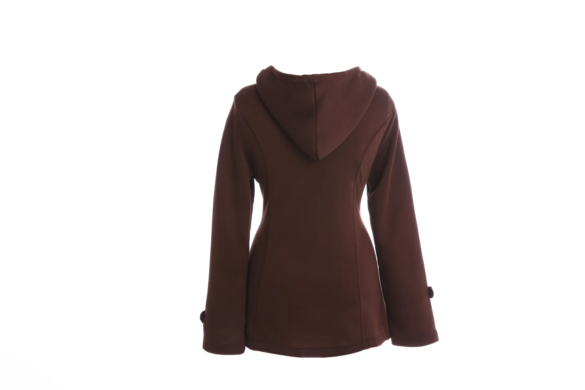 Best Selling Amazon Hooded Classic Cow Horn Button Jacket Cotton Coat Autumn/Winter Parkas Fashion Outerwear