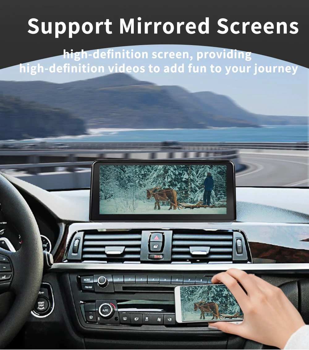 Pantalla Táctil Multimedia para BMW F30 F34 F36 NBT 2012-2017 Carplay Android Auto Cámara Trasera Bluetooth Música 7