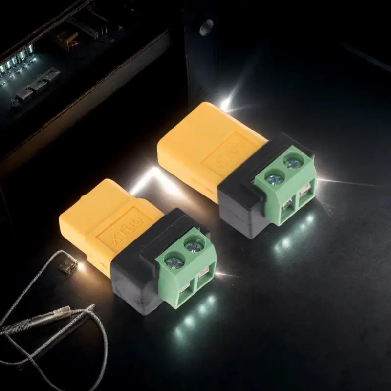 [C] XT60 남성-여성 2핀 터미널 어댑터 UAV 밸런스 충전기 태양광 패널 모델 장치용 무납땜 충전 커넥터