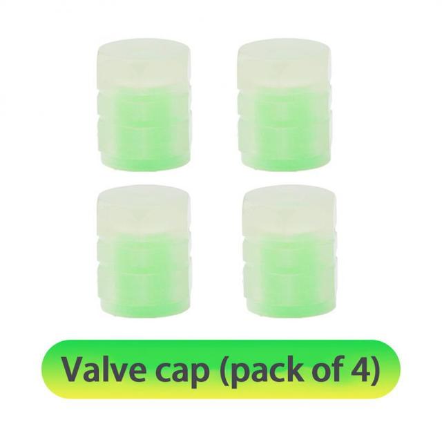 Car Tire Stem Valve Caps Dustproof Auto Wheel Tyre Air Outlet Cap Covers For Motorcycle Bicycle Glow in Dark 4/8 pcs