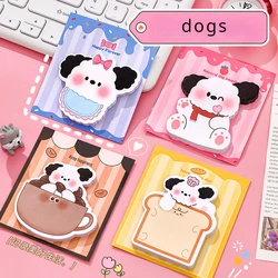 4pcs/lot Cartoon Dog Dinosaur Panda Memo Notes Student Cute Message Note Paper Tearable Sticky Stationery Notes Memo Pad