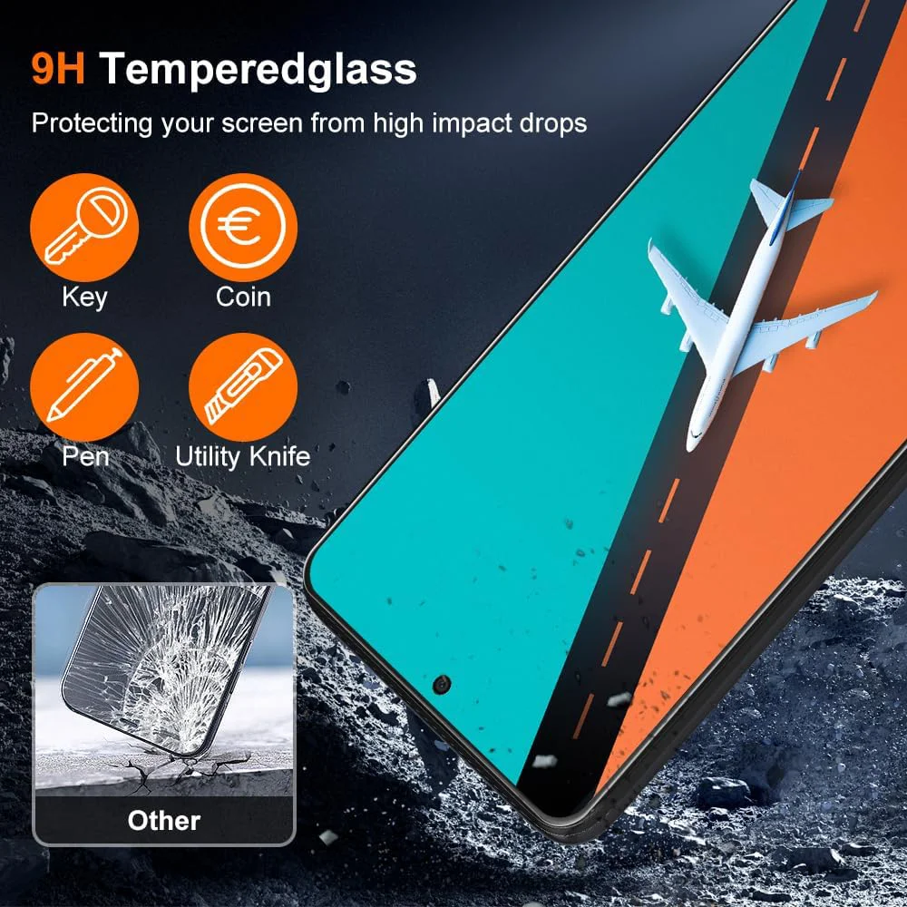 Premium Full-Cover Tempered Glass Screen Protector Film - 1/2/3 Pack
