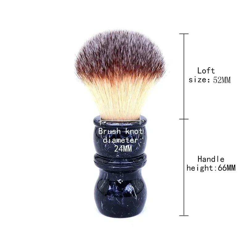 2026년 전문 이발사 수염 관리 면도 도구 ? 야키 쉐이시 24MM 면도 브러쉬 (나일론 브러시 & 레진 손잡이)