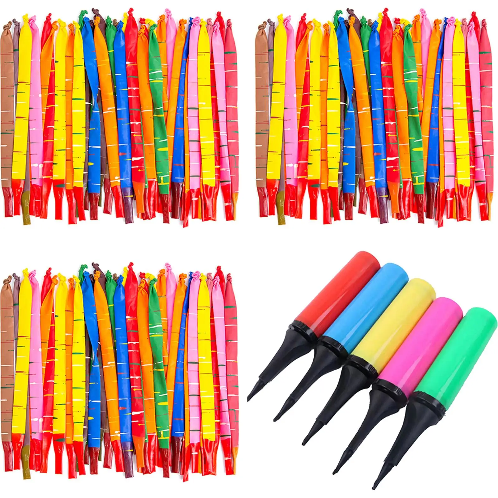 100PCS Rocket Balloons Screaming Balloons Flying Magic Long Balloons Holiday Festival Birthday Party Decorations Supply