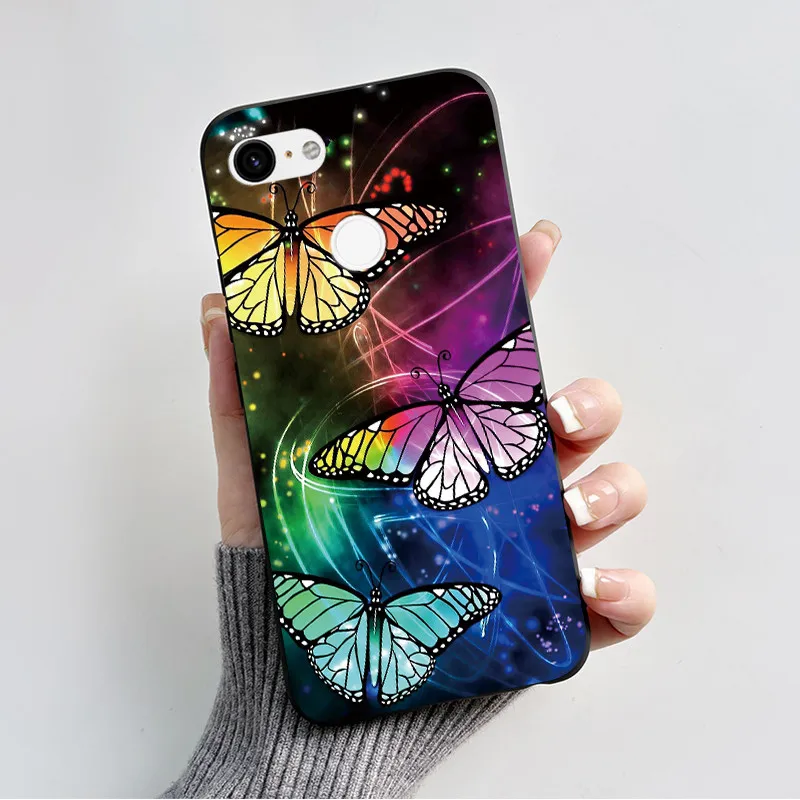 Charming Heart Cartoon Black Bumper Soft TPU Silicone Phone Case