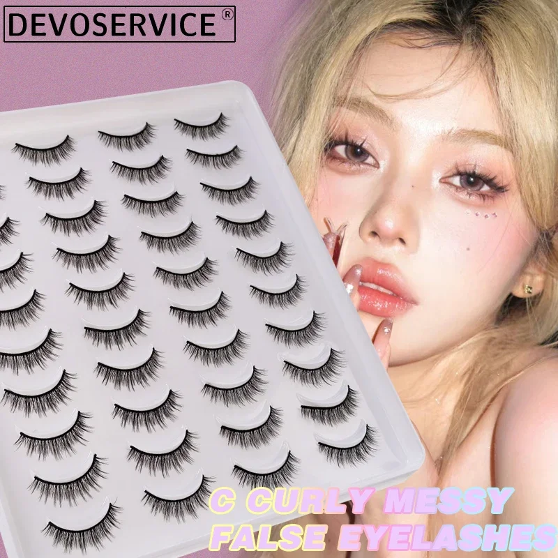 20 Pairs Mink Eyelashes 3D False Lashes Thick Short Eye Lash Makeup Dramatic Natural Soft Lashes Extension Wholesale Suppliers 7 pairs magnetic eyelashes set full strip natural cilia false eyeliner dramatic volume thick synthetic eye lashes makeup