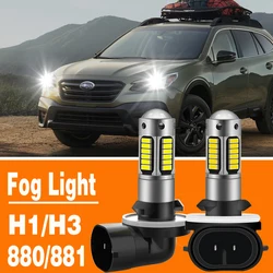 2X NEW Car Fog Lights H27 led 880 881 H1 H3 LED Replacement Bulbs For Car Fog Lights Driving Lamps white 6000k 30SMD 4014SMD