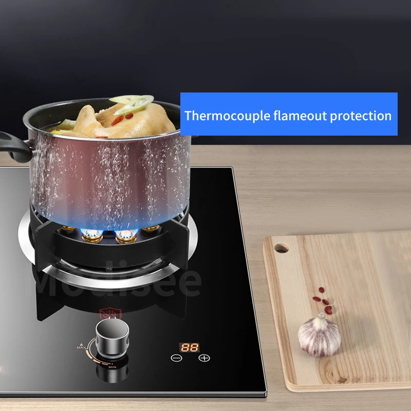 Gas Stove Single Stove Household Liquefied Gas Embedded  Gas Stove Natural Gas Fierce Fire Single Stove Stoves Table Kitchen Hob 4