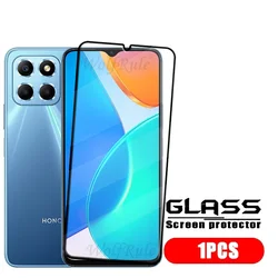 Premium Tempered Glass Screen Protector - 9H Full Cover, HD Clarity (1 to 4 Pack) for Honor X8 5G (1 Front Glass)