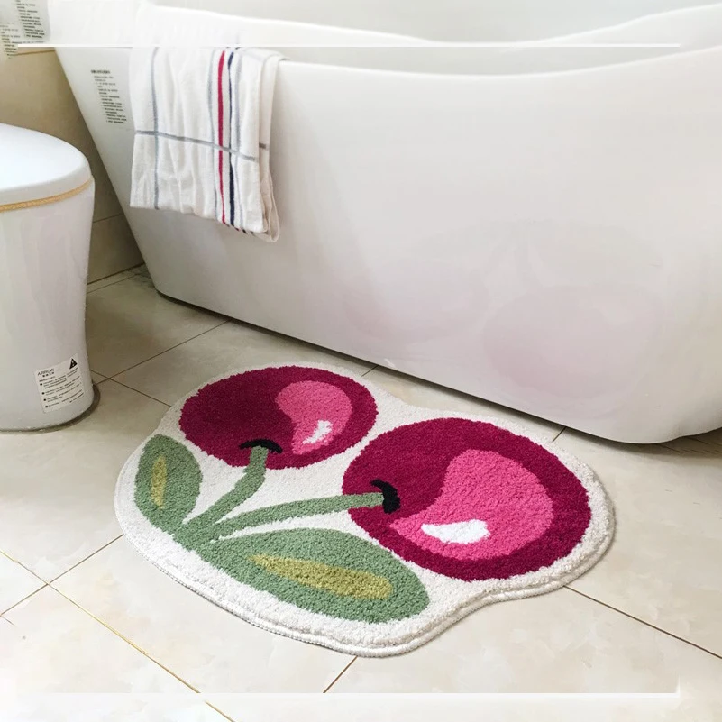 TOPCHANCES Non Slip Bath Toilet Mat Cute Big Feet Bathroom Shower Rugs  Shaggy Carpet Absorbent Doormat Floor Mat Living Room Sofa Cushion Foot Pad  Rug