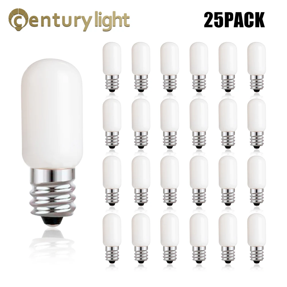 25pcs Dimmable Edison Led Candle Light Bulb E14 220V 1W T20  Milky Lighting Landscape Universal Candle Bulb Decorative Ampoule