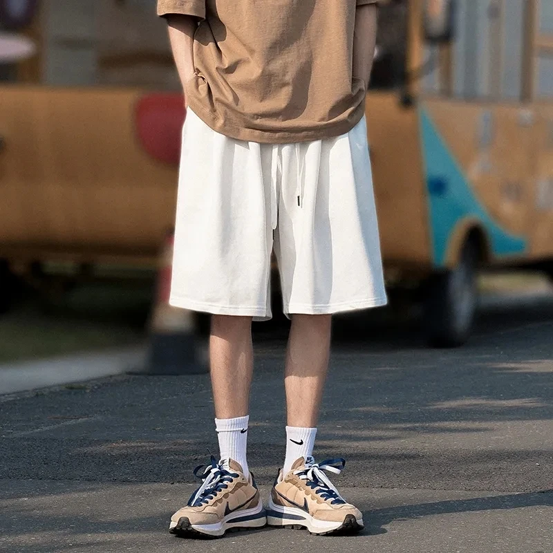 

Summer Fashion Casual Men's Drawstring Versatile Cool Boys Loose Shorts Pants Student Soft Solid Patchwork Letter Sport