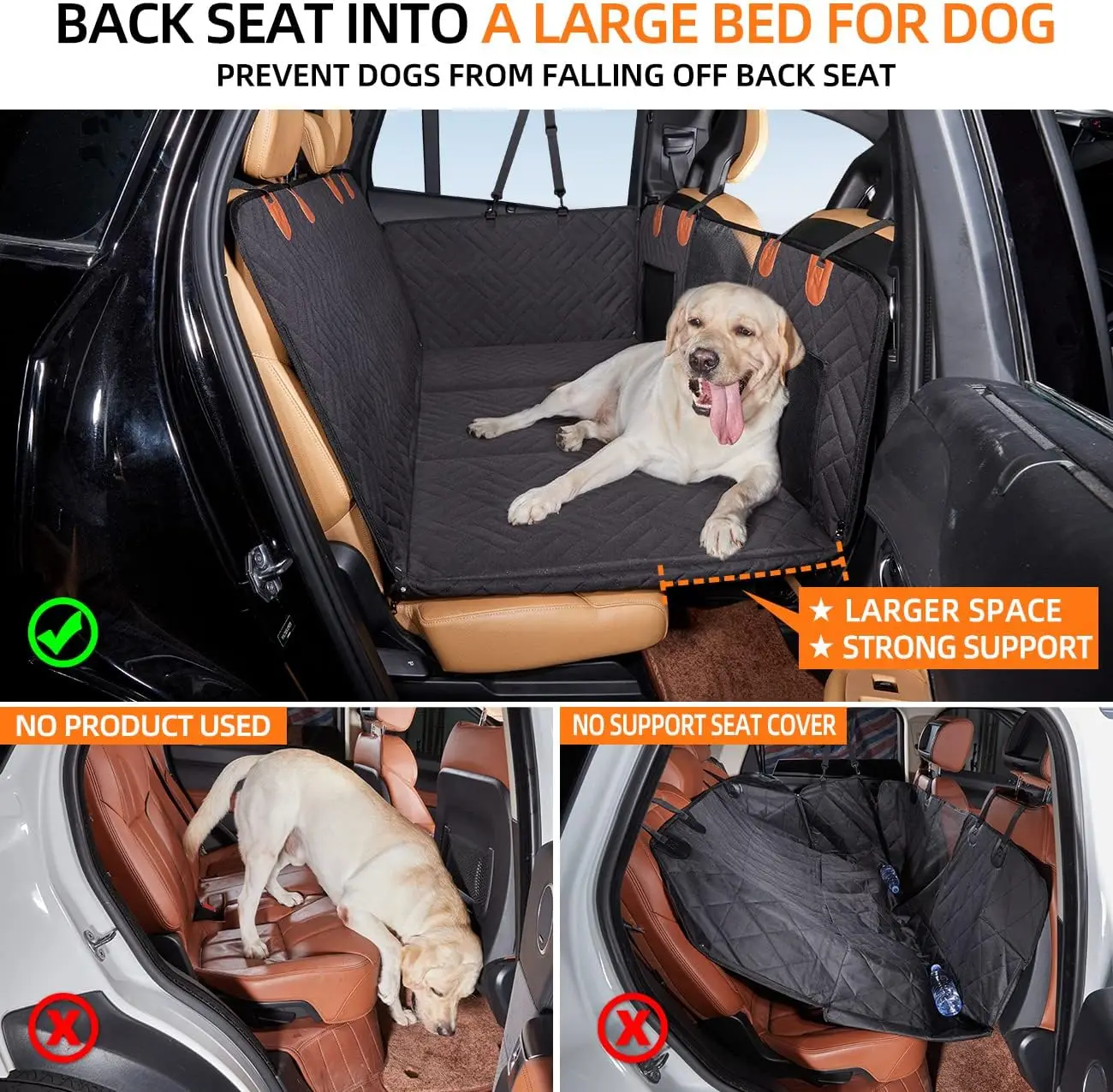 Capa Para Assento De Carro Zanch - Proteção Para Cães Até 400+ Lbs