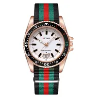 New fashionable men’s nylon strap calendar watch, luxurious and simple business men’s and women’s night light quartz watch