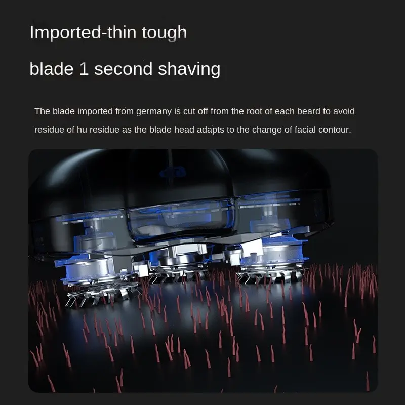 Electric Shaver Rechargeable Razor Shaving Knife Whisker Knife Household Portable Floating Three Tip Water Wash electric shaver