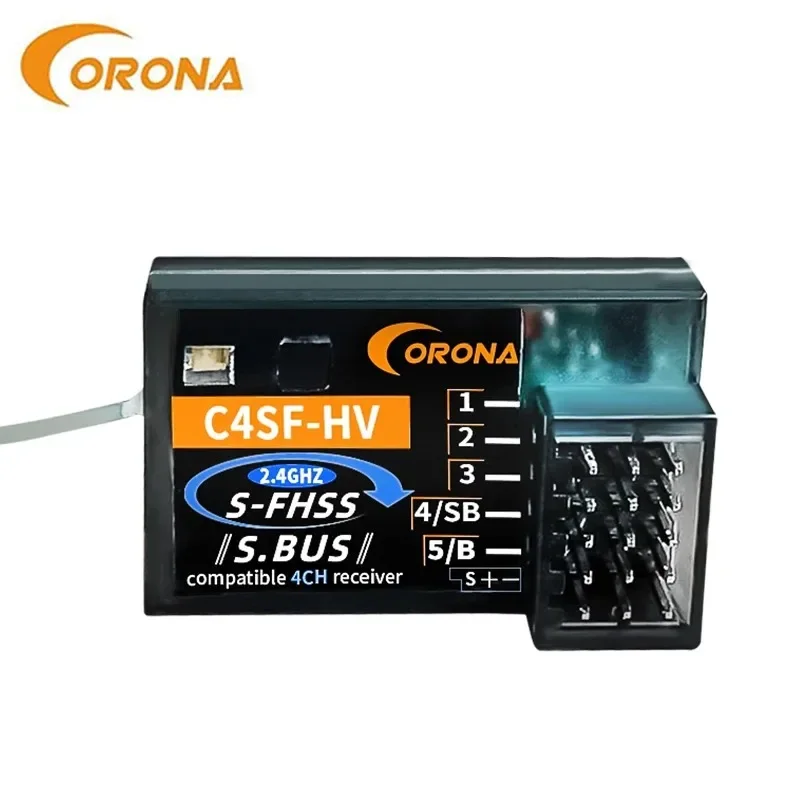 Récepteur RC Corona C4SF-HV 4 canaux S-FHSS/FHSS pour Futaba