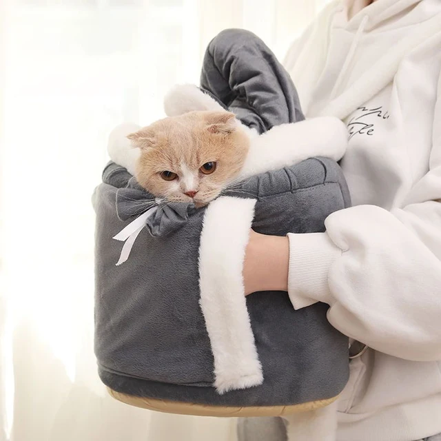 Outdoor Travel 2-in-1 Cat Backpack Kitten Nest Chihuahua Yorkshire Puppy Dog Winter Warm Carrying Bags Pet Supplies 4