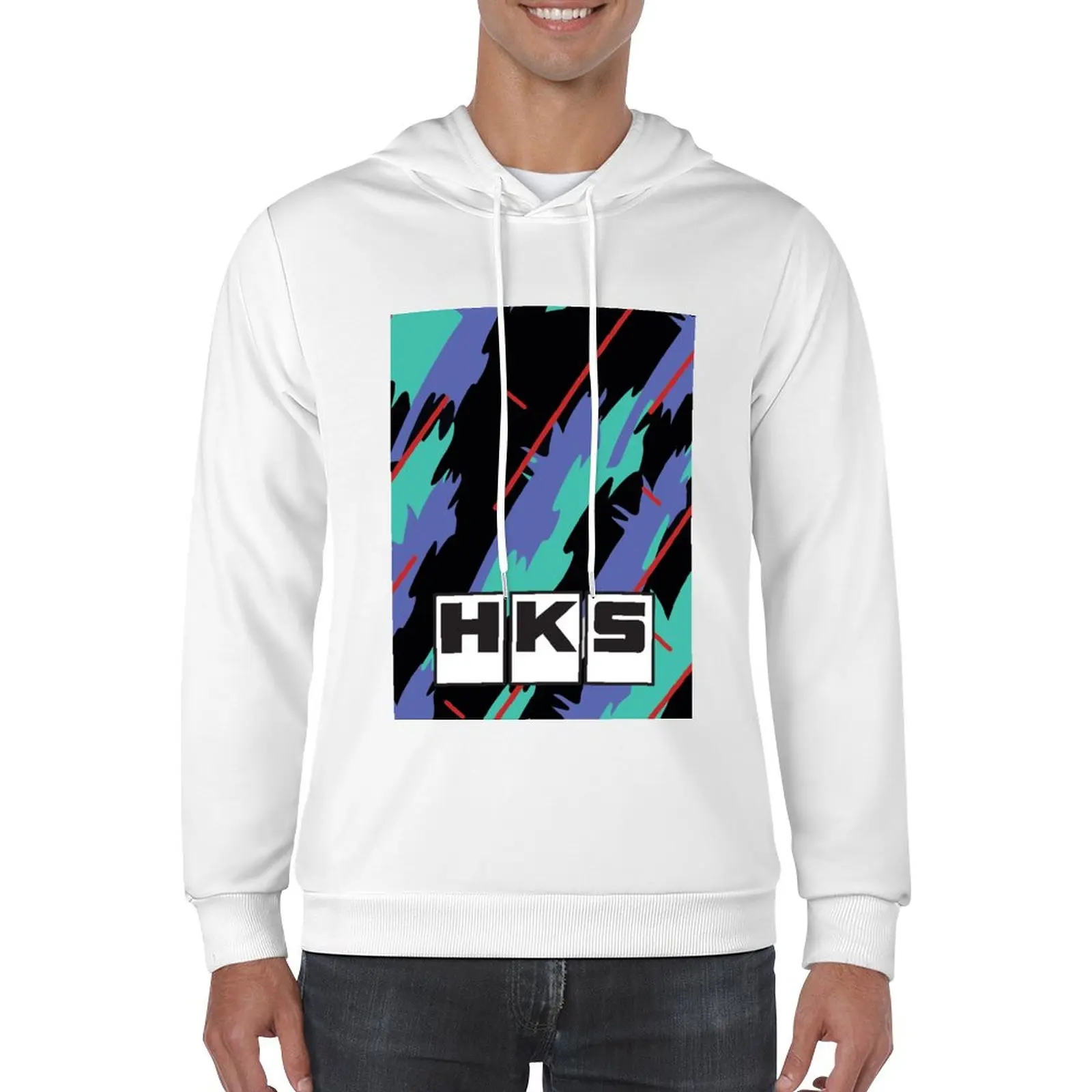 

New HKS Retro Pattern Hoodie mens clothes hooded shirt men's autumn clothes new hooded tee