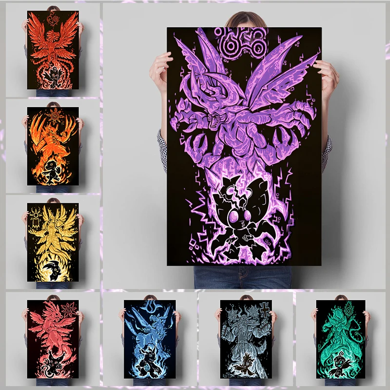 

Japanese Anime Digimon Canvas Painting Iori Taiichi Character Poster Picture Wall Art Mural Suitable for Children's Room Decorat