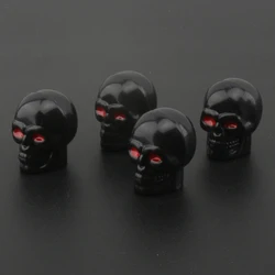 Premium Skull Design Tire Valve Caps - Durable ABS Wheel Covers for Cars, Motorcycles, and Bikes (Black)