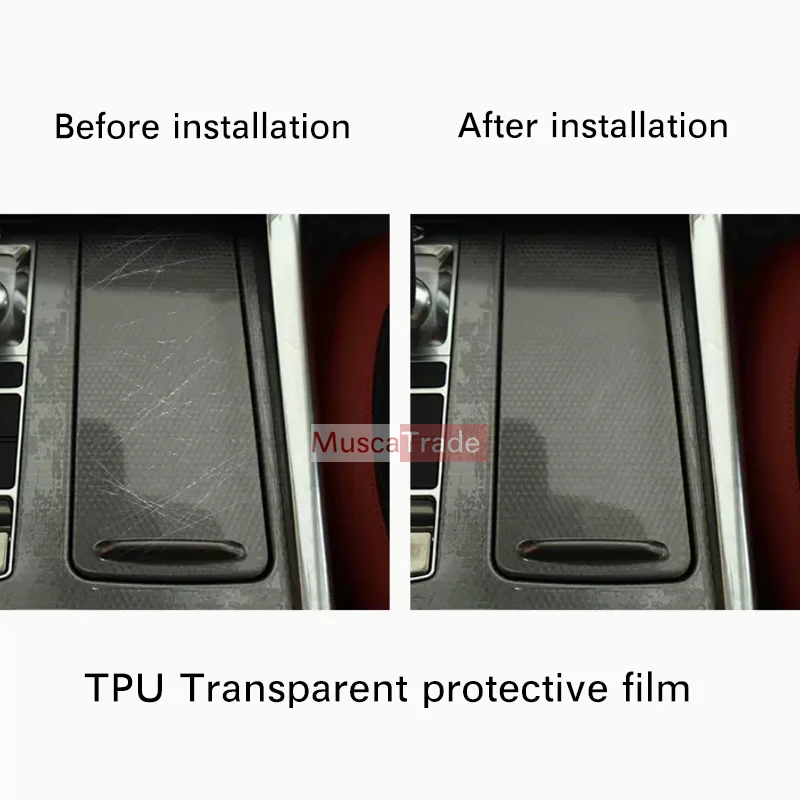 For Audi A3 8Y 2021-2023 Car Interior Center Console Transparent TPU Protective Film Anti-scratch Repair film Accessories Refit