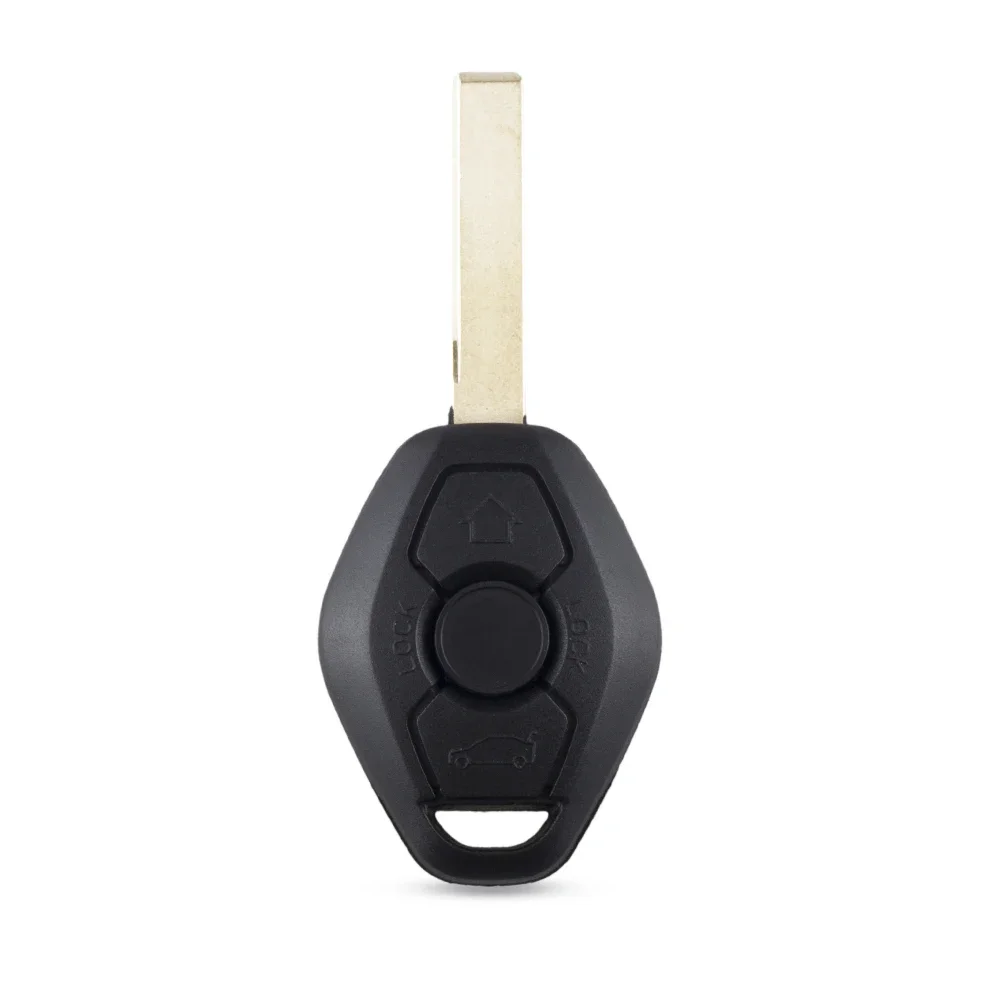 Enhanced Car Key Shell Cover - 3-Button Replacement for BMW with EWS System Remote Keyless Entry