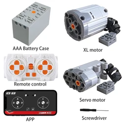 Enhanced Building Block Steering Servo & Motor Kit with Lithium Battery and 2.4G Remote Control Receiver (Bundle 31)