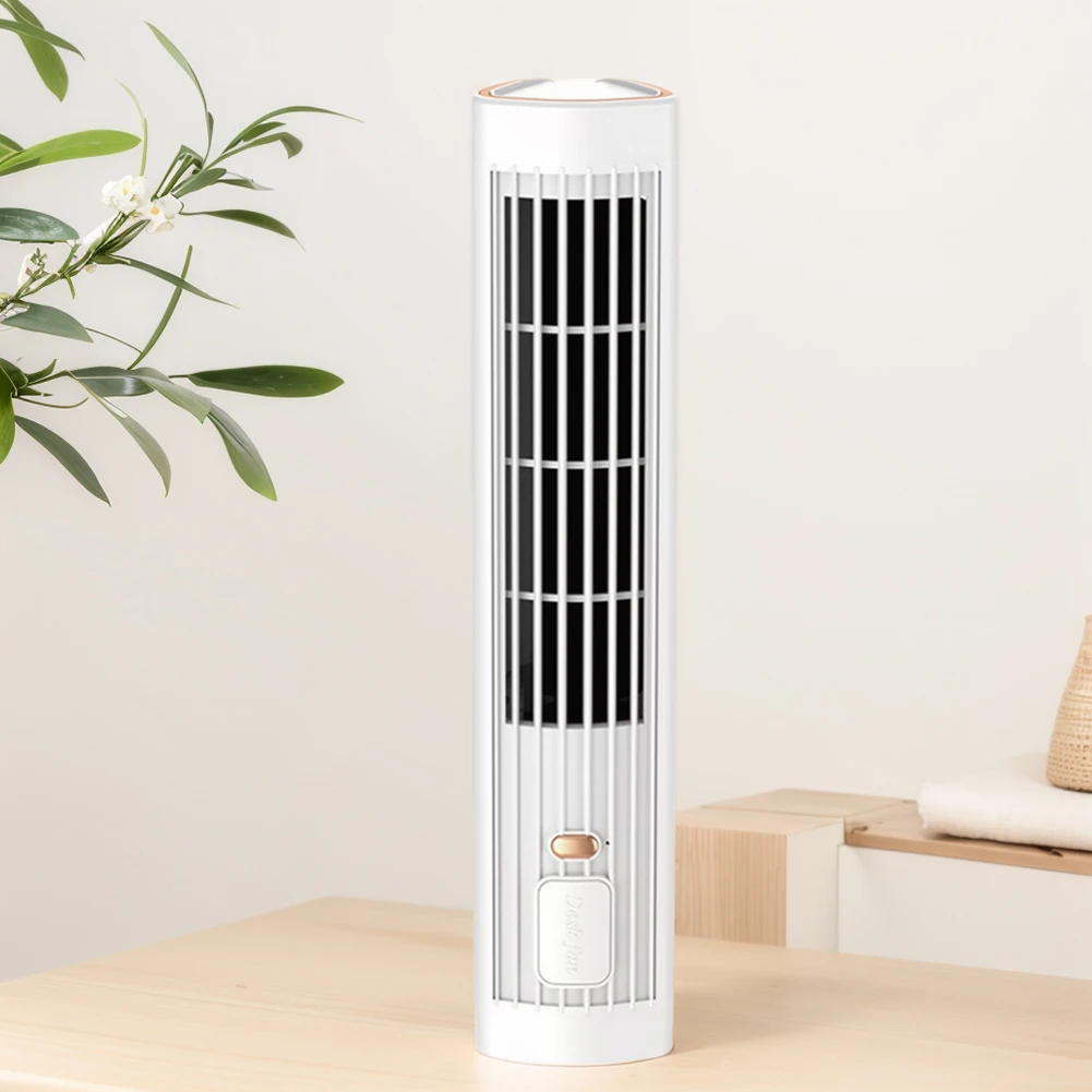 Description Picture 6 of itemElectric Table Fan 1200mAh Mini Vertical  Bladeless Tower Fan USB Rechargeable 3 Speed Bladeless Floor Air Cooler