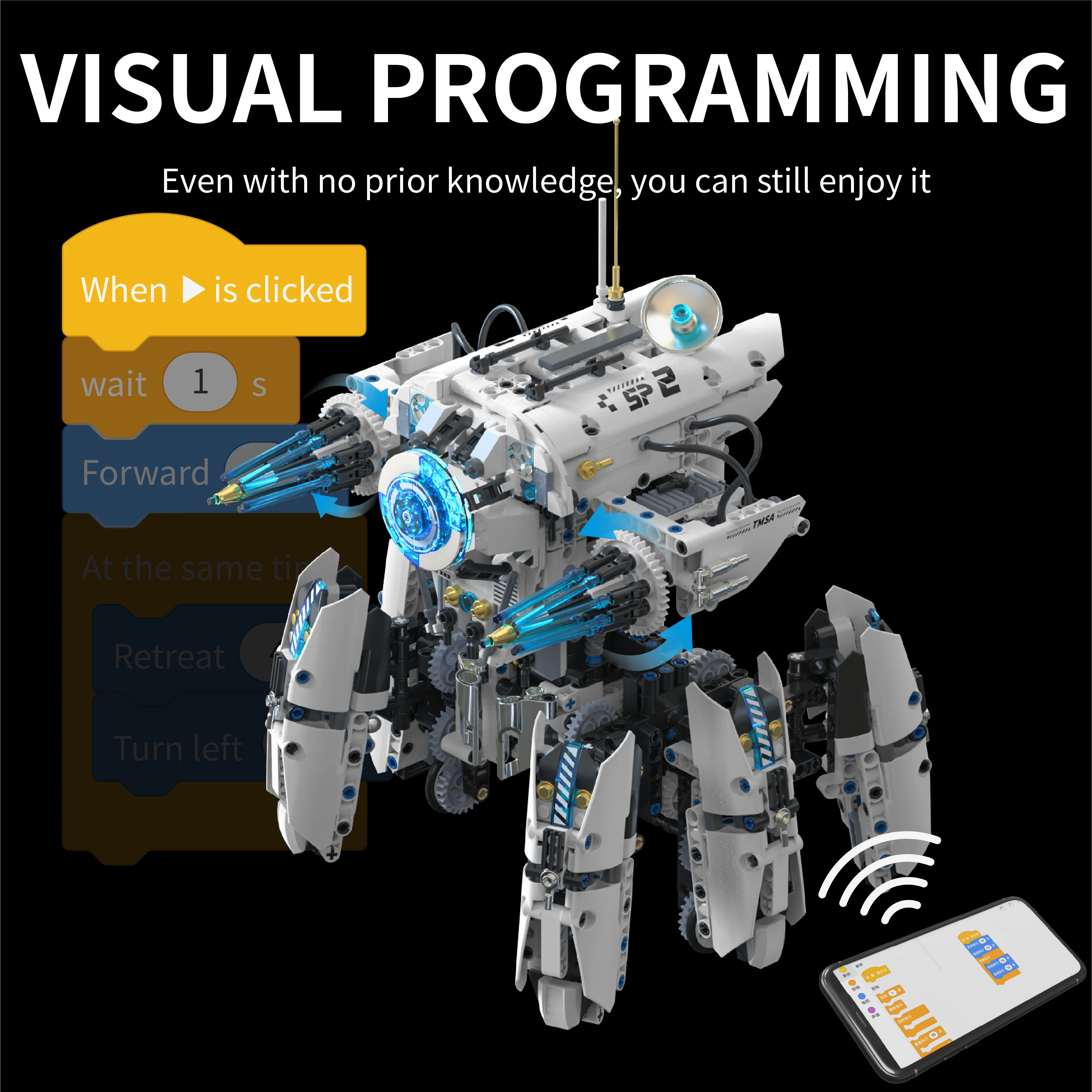 Kit Robot Hexapode Programmable STEM - Télécommande & App