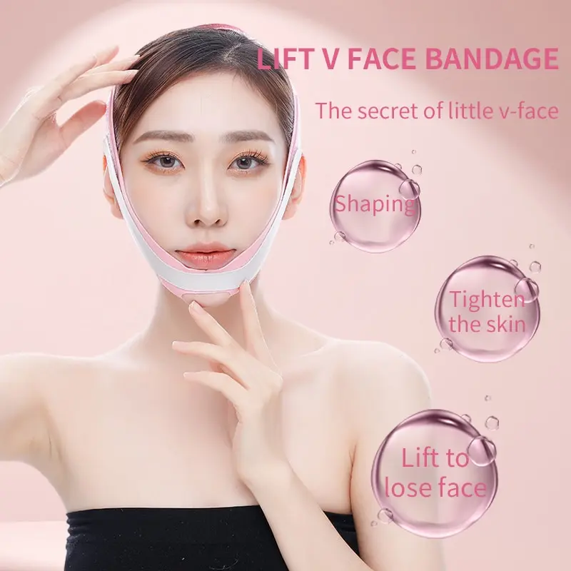 Face Shaping Bandage 1 PCS TPU Mandibular Elastic Band Facial Care Tool Facial Bandage Lifting Sleep Small V Face Mask To Remove Double Chin