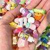 5PCS Cute Miniature Dollhouse Supermarket Food Snacks Mini Cake Drink For Doll Kitchen Accessories Random 1