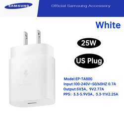 High - Speed 25W USB - C Supercharger with Fast Charging Cable - White US Plug (Only charger)