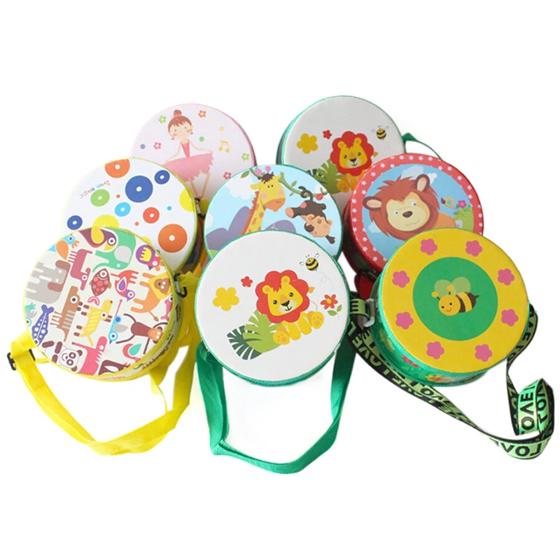 Children's Wood Drum Early Educational Percussion Musical Instrument For Children Beat Instrument Hand Drum Toys