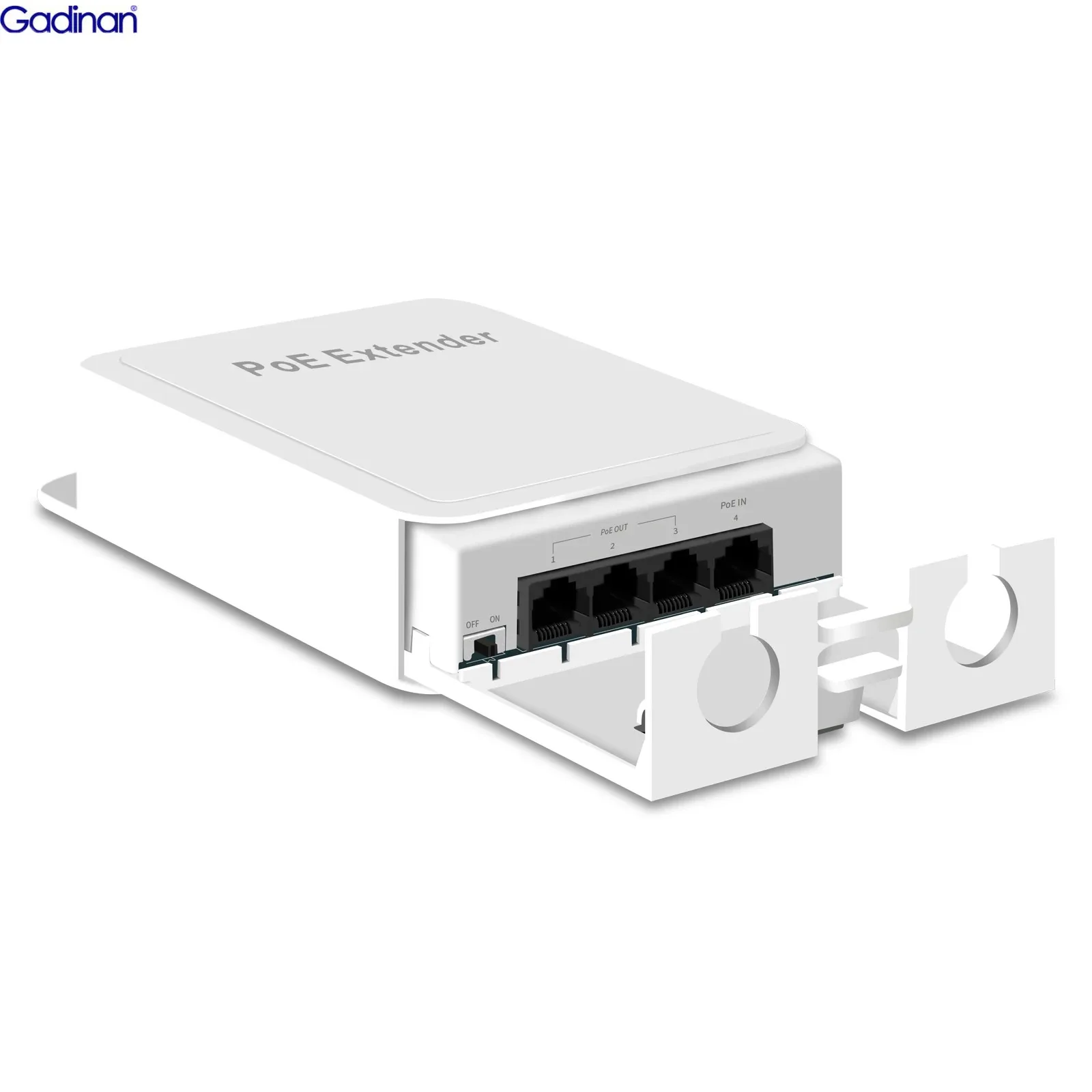 

Gadinan 1 to 3 Switch Repeater POE Extender 10/100Mbps Rain Proof With IEEE802.3af Plug and Play Suitable for POE NVR IPcameras